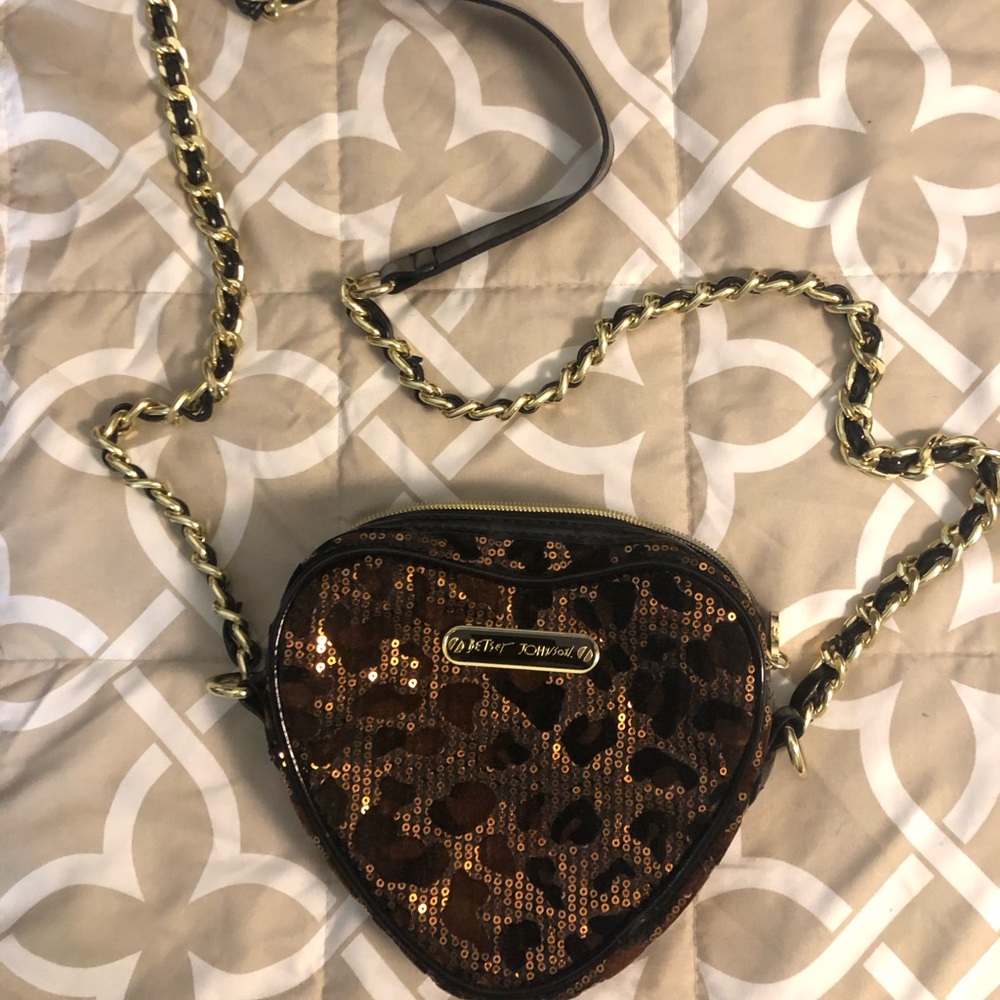 Betsey Johnson cheetah sequence crossbody